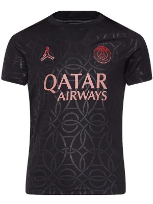 Jordan paris saint-germain maillot de football spécial d'avant-match Academy noir pour adulte uniforme d'entraînement pour homme tenue de sport haut 2025-2026